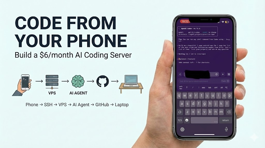 Code From Phone: 5 Steps to build a AI Coding Server in 1 hour.